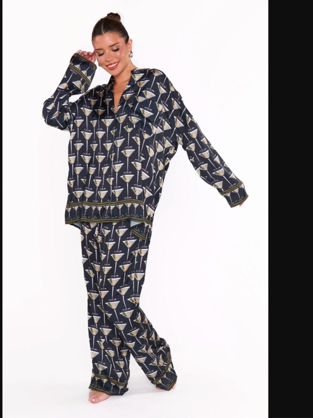 NWT Show Me Your Mumu Overslept PJ Set in Martini Print